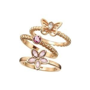 Avon Garden PartStacking Ring Set Goldtone Size 10